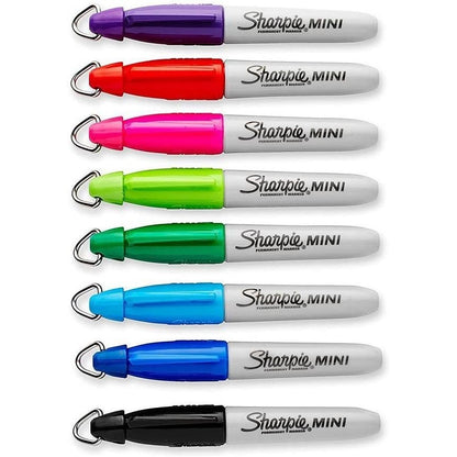 Sharpie Mini Permanent Markers with Key Ring Pocket-Sized Fine Point Assorted (Pack of 72)