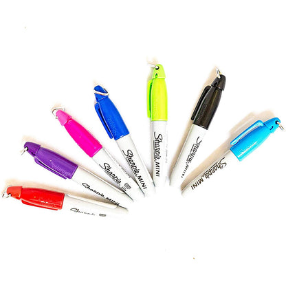 Sharpie Mini Permanent Markers with Key Ring Pocket-Sized Fine Point Assorted (Pack of 72)