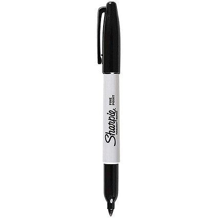 Sharpie Permanent Marker, Fine, Black (Pack of 5)