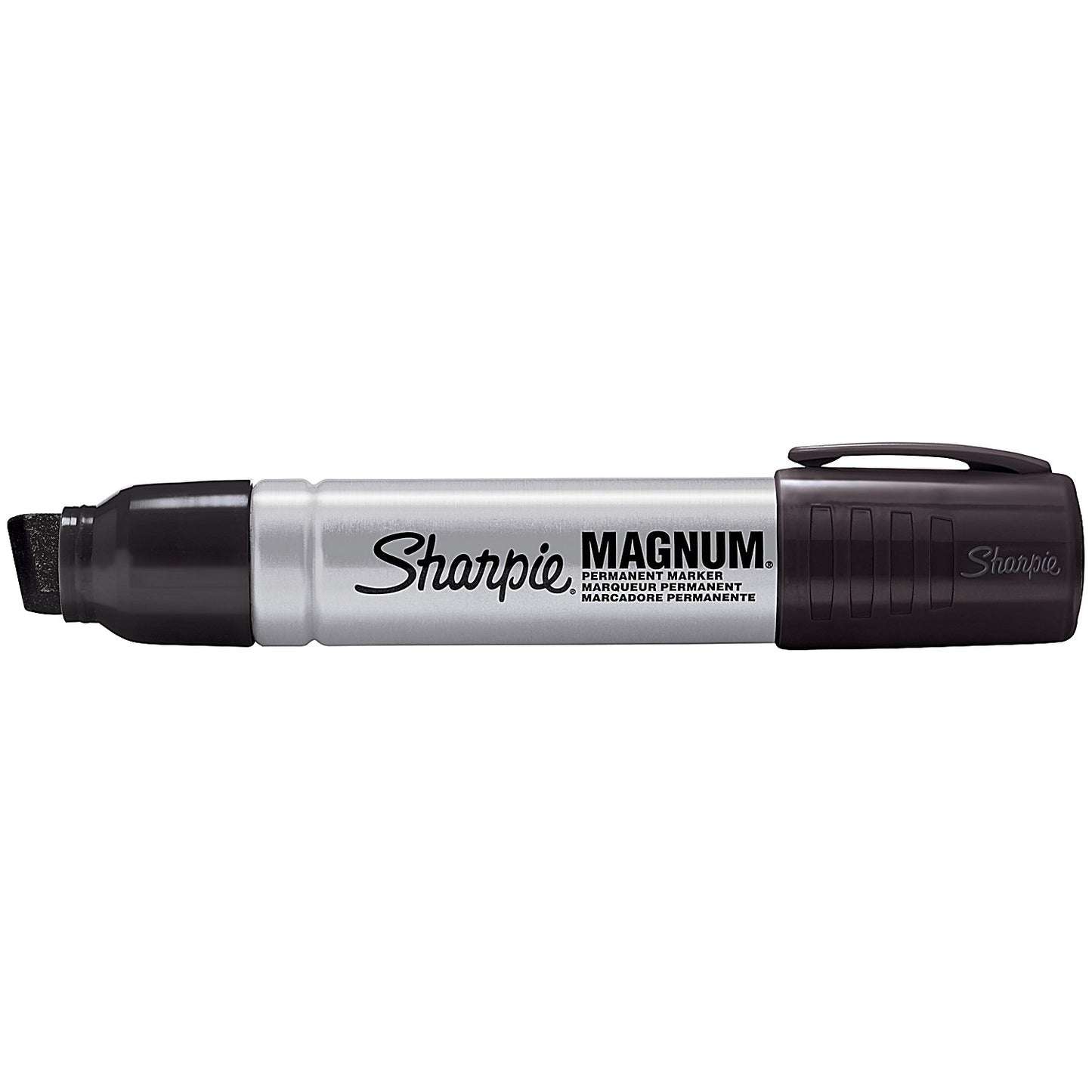 Sharpie Magnum Metal Permanent Marker, Chisel Tip, Black, Pack of 12