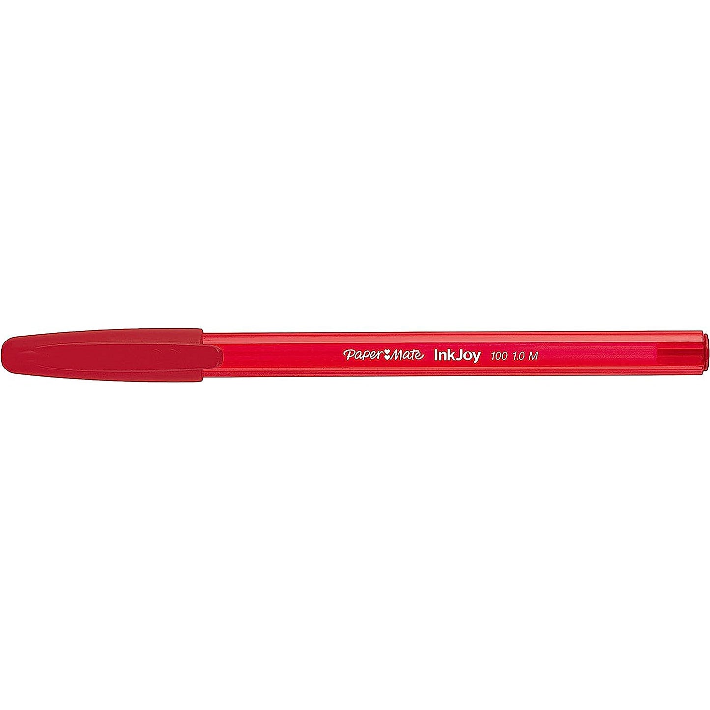Paper Mate InkJoy 100 Ballpoint Pen, Medium, Red, Pack of 50