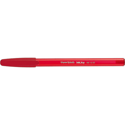 Paper Mate InkJoy 100 Ballpoint Pen, Medium, Red, Pack of 50