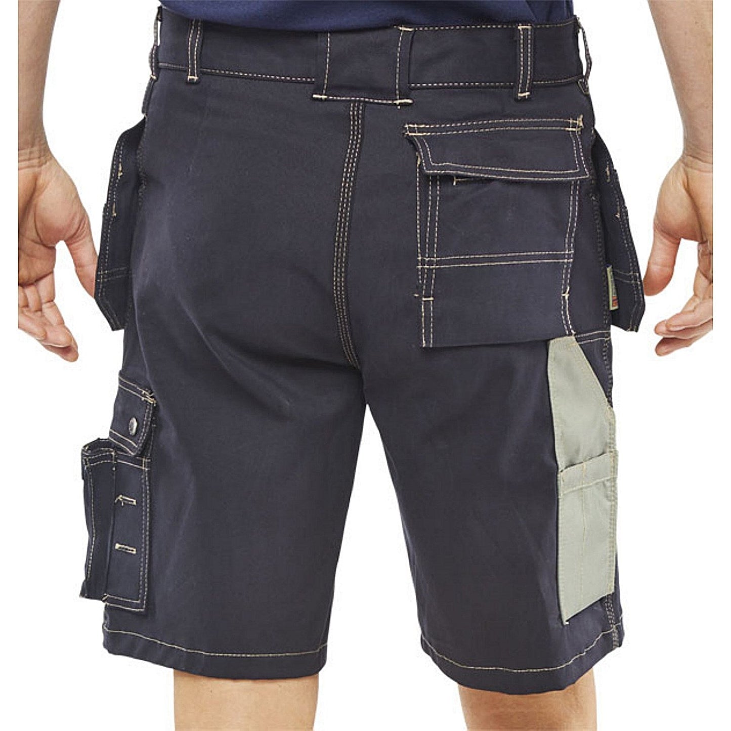Beeswift Grantham Multi-Purpose Pocket Shorts, Navy Blue, 30