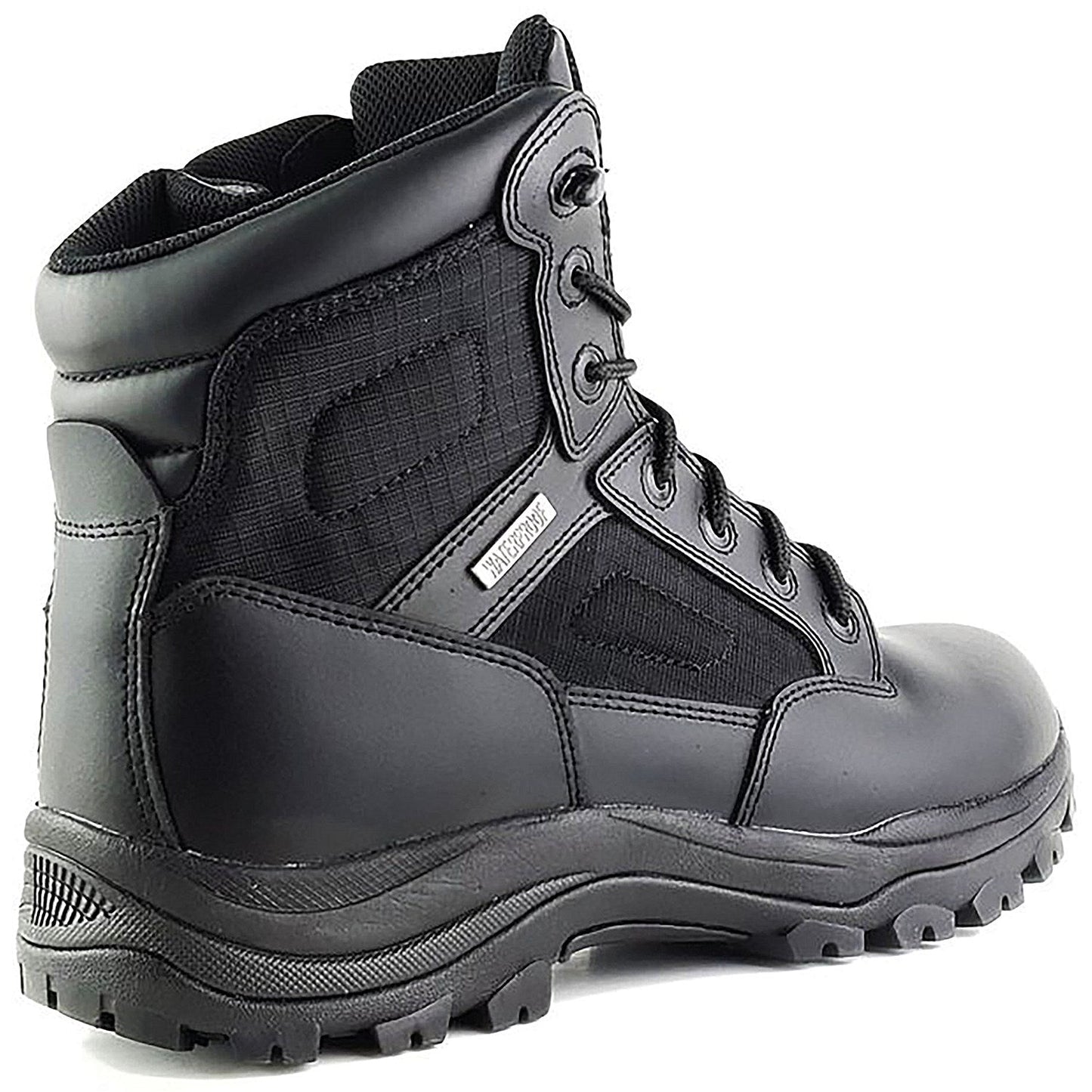 Tuffking Raid Tactical Non-Safety Leather Boots, 6 Inch Side Zip, Black, 14