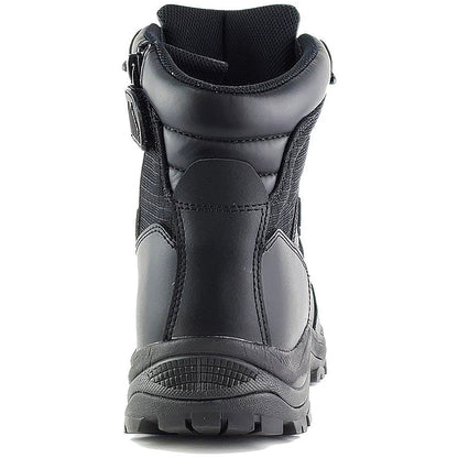 Tuffking Raid Tactical Non-Safety Leather Boots, 6 Inch Side Zip, Black, 14