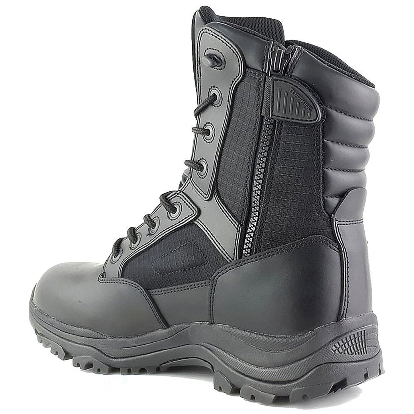 Tuffking Bishop Tactical Non-Safety Leather Boots, 8 Inch Zip, Black, 15