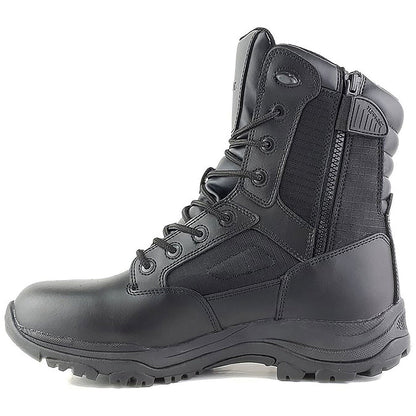 Tuffking Bishop Tactical Non-Safety Leather Boots, 8 Inch Zip, Black, 3