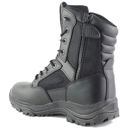 Tuffking Bishop Tactical Non-Safety Leather Boots, 8 Inch Zip, Black, 4
