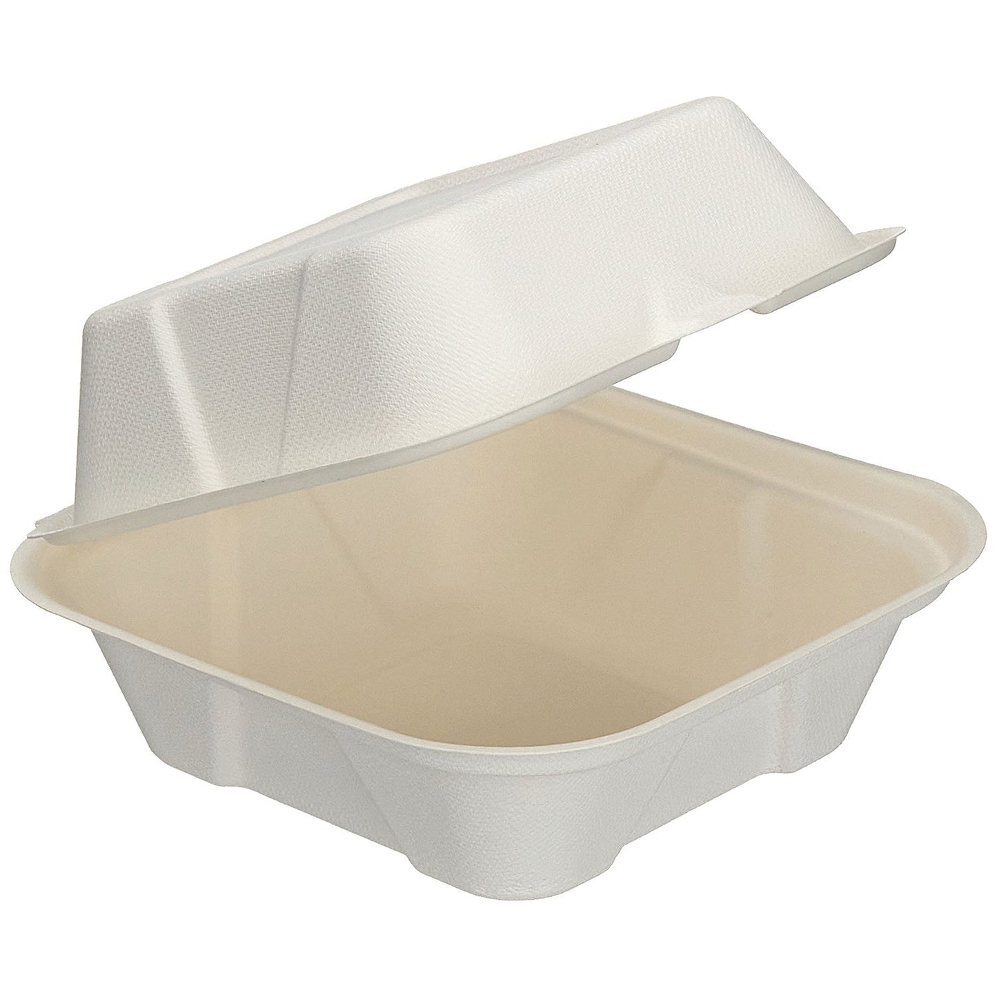 Edenware Bagasse Square Burger Box, 152mm, White, Pack of 500