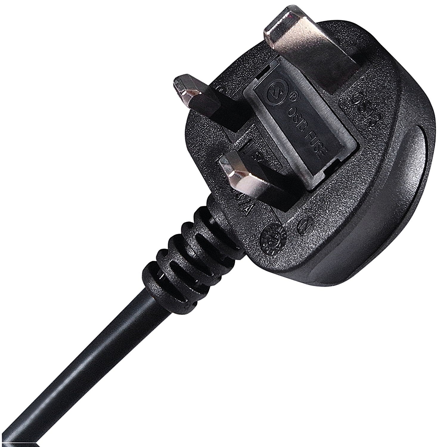 Connekt Gear IEC C13 Male to UK Mains Power Plug, 1.8m Lead, Black