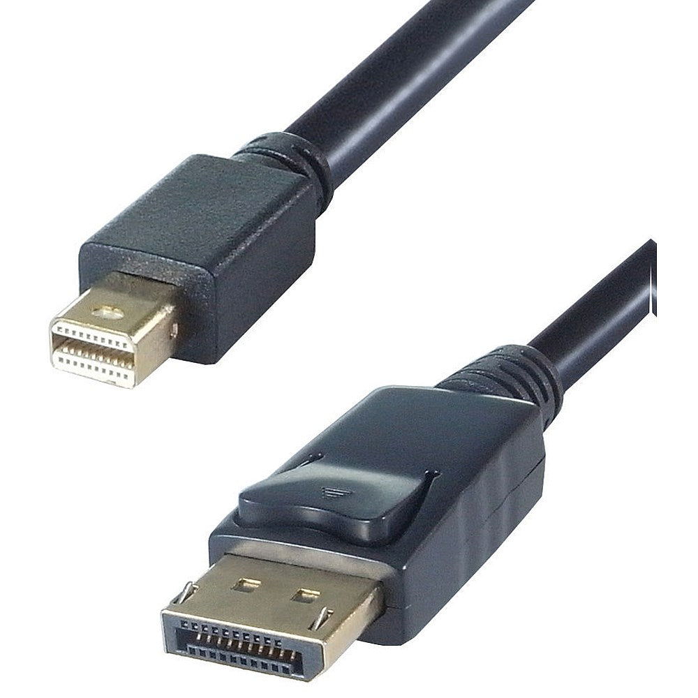 Connekt Gear Mini Display Port to Display Port Cable, 2m Lead, Black