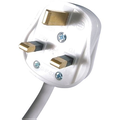 Connekt Gear Power Extension Lead, 6 Sockets, 2m Lead, White