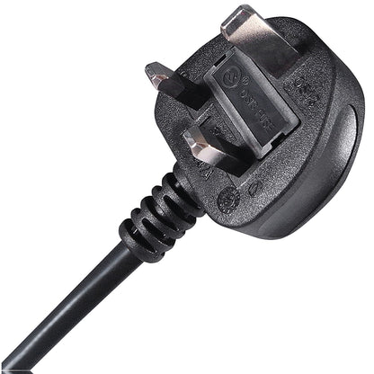 Connekt Gear IEC C5 Male to UK Mains Power Plug, 2m Lead, Black