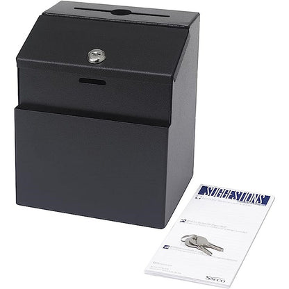 Safco Locking Suggestion Box, Black