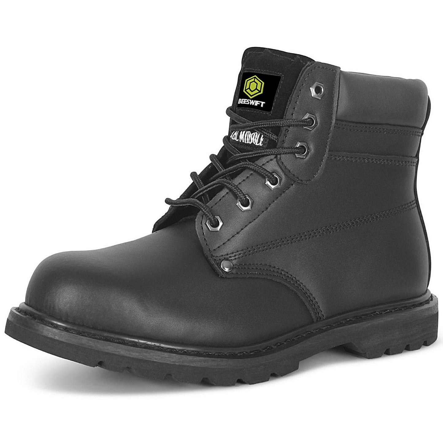 Beeswift Goodyear Welted 6 inch Boots, Black, 8 Easy2Order : GWBMSBL08
