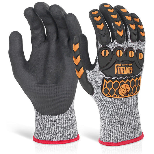 Glovezilla Nitrile Palm Coated Gloves, Grey, XL Easy2Order : GZ04GYXL