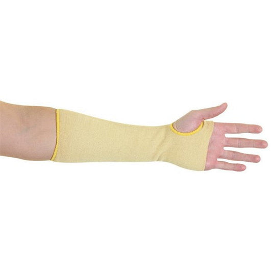 Glovezilla Para-Aramid Sleeve With Thumb Hole, 12”, Yellow, Pair Easy2Order : GZ13Y12TH