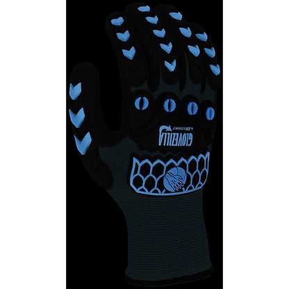 Glovezilla Glow In The Dark Foam Nitrile Gloves, Blue, 2XL Easy2Order : GZ66BXXL