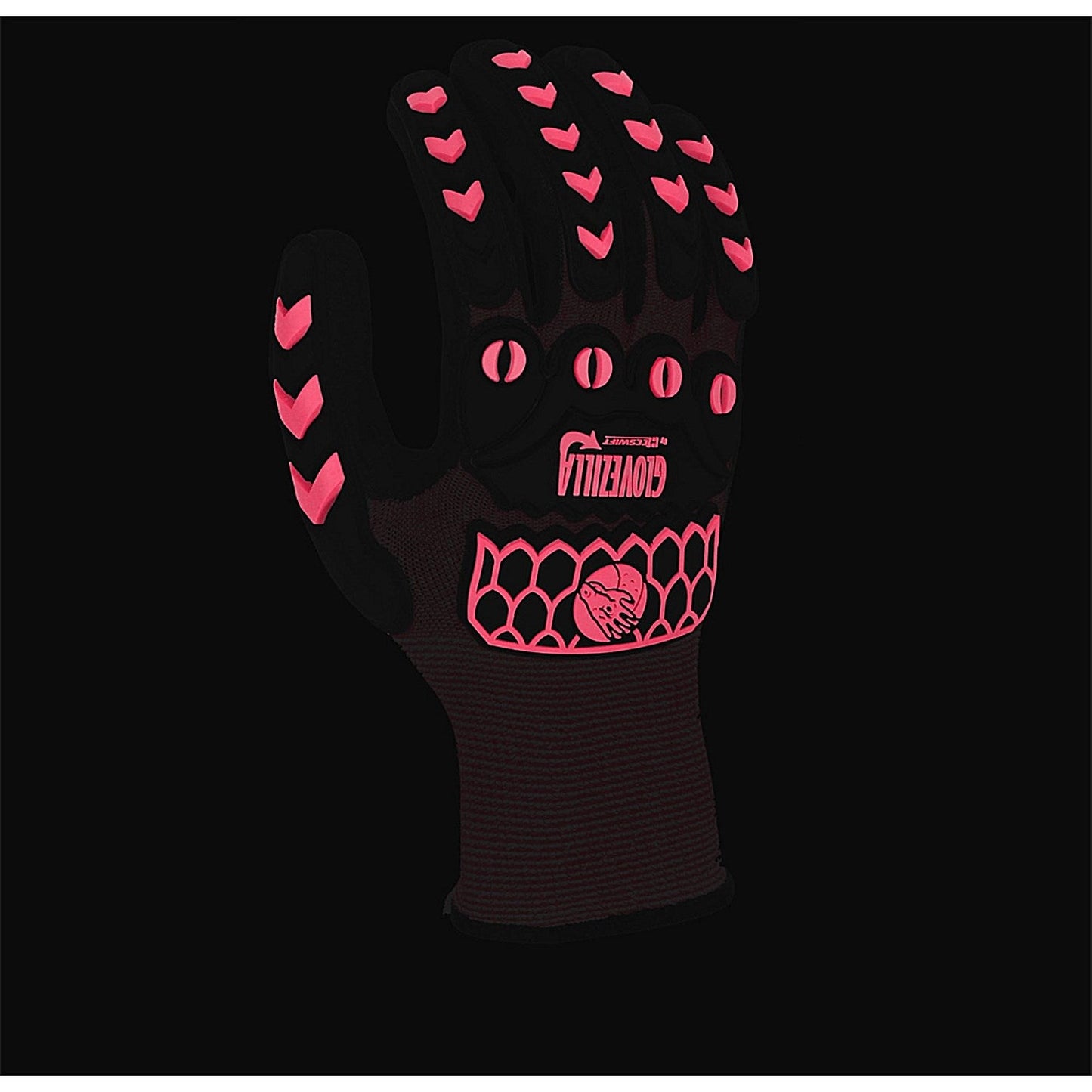 Glovezilla Glow In The Dark Foam Nitrile Gloves, Pink, Medium Easy2Order : GZ66PM