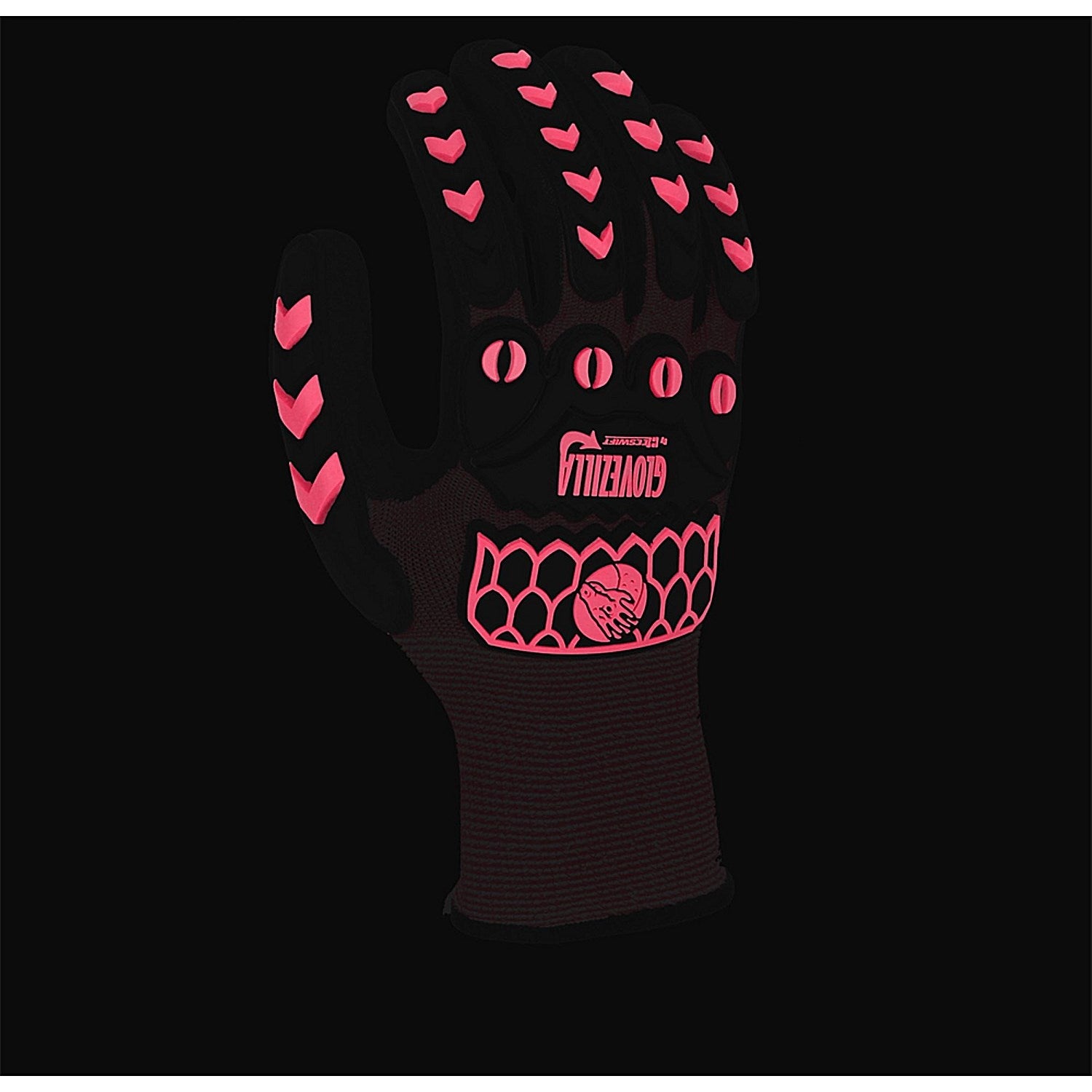 Glovezilla Glow In The Dark Foam Nitrile Gloves, Pink, XL Easy2Order : GZ66PXL