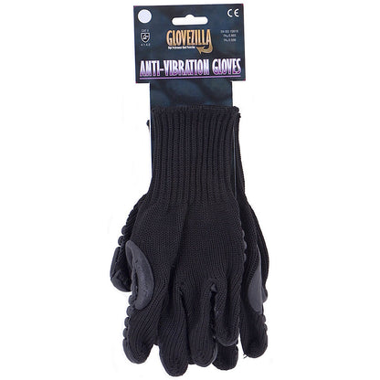 Glovezilla Anti-Vibration Gloves, Black, Large