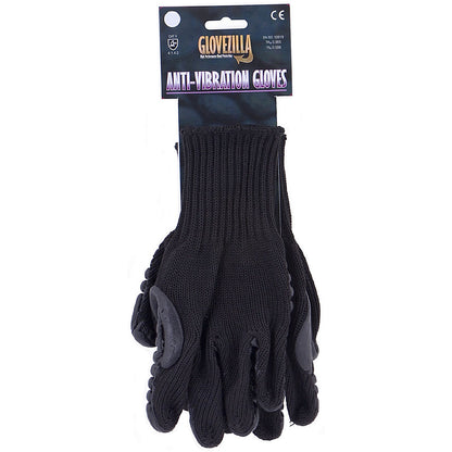 Glovezilla Anti-Vibration Gloves, Black, Large