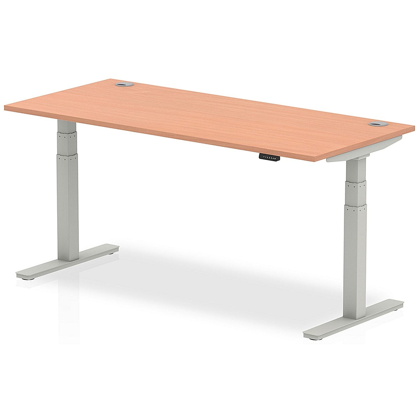 Air 1800mm Rectangular Height-Adjustable Desk, Silver Leg, Beech Easy2Order : HA01084