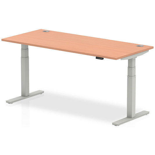 Air 1800mm Rectangular Height-Adjustable Desk, Silver Leg, Beech Easy2Order : HA01084