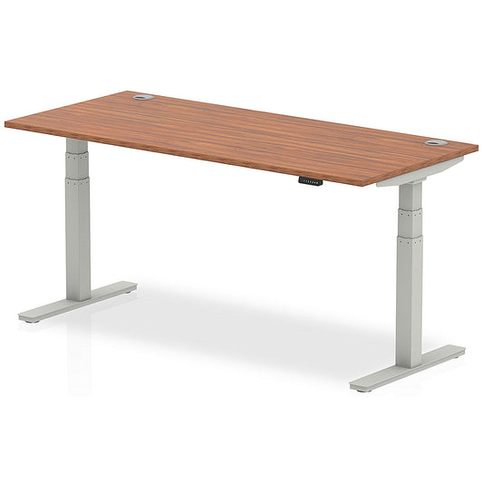 Air 1800mm Rectangular Height-Adjustable Desk, Silver Leg, Walnut Easy2Order : HA01088