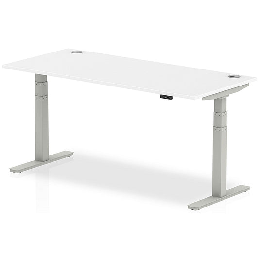 Air 1800mm Rectangular Height-Adjustable Desk, Silver Leg, White Easy2Order : HA01092