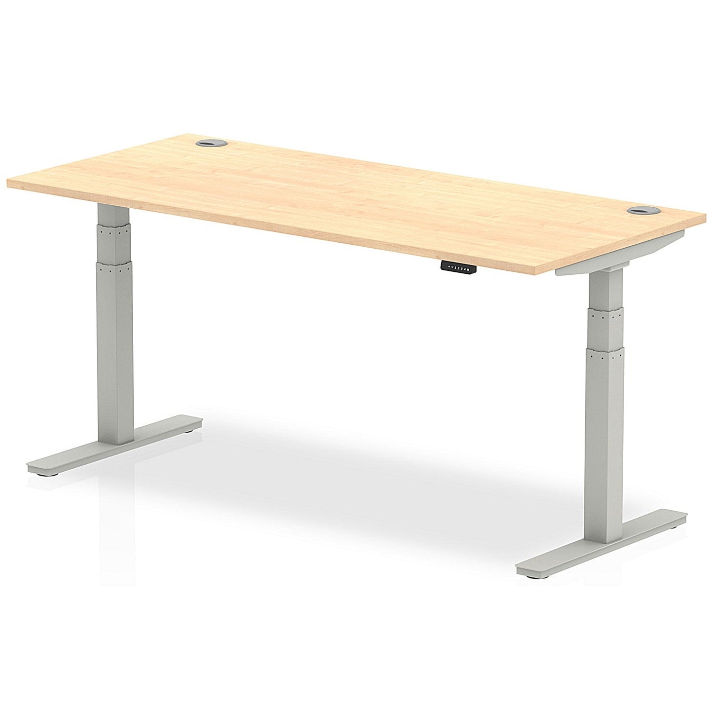 Air 1800mm Rectangular Height-Adjustable Desk, Silver Leg, Maple Easy2Order : HA01096