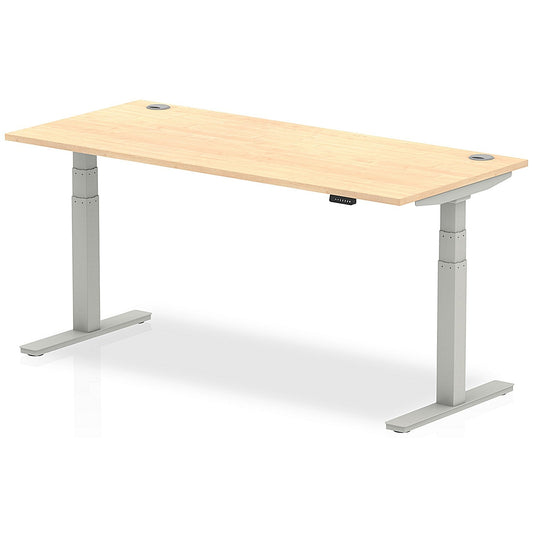 Air 1800mm Rectangular Height-Adjustable Desk, Silver Leg, Maple Easy2Order : HA01096