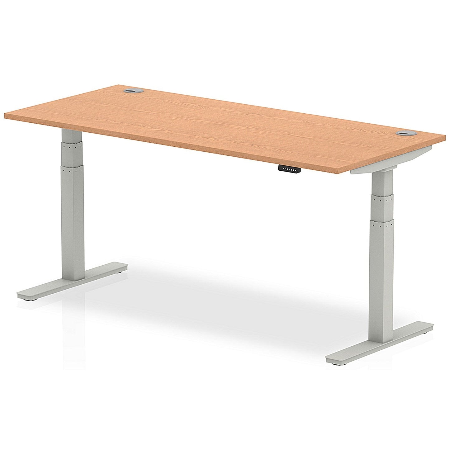 Air 1800mm Rectangular Height-Adjustable Desk, Silver Leg, Oak Easy2Order : HA01100
