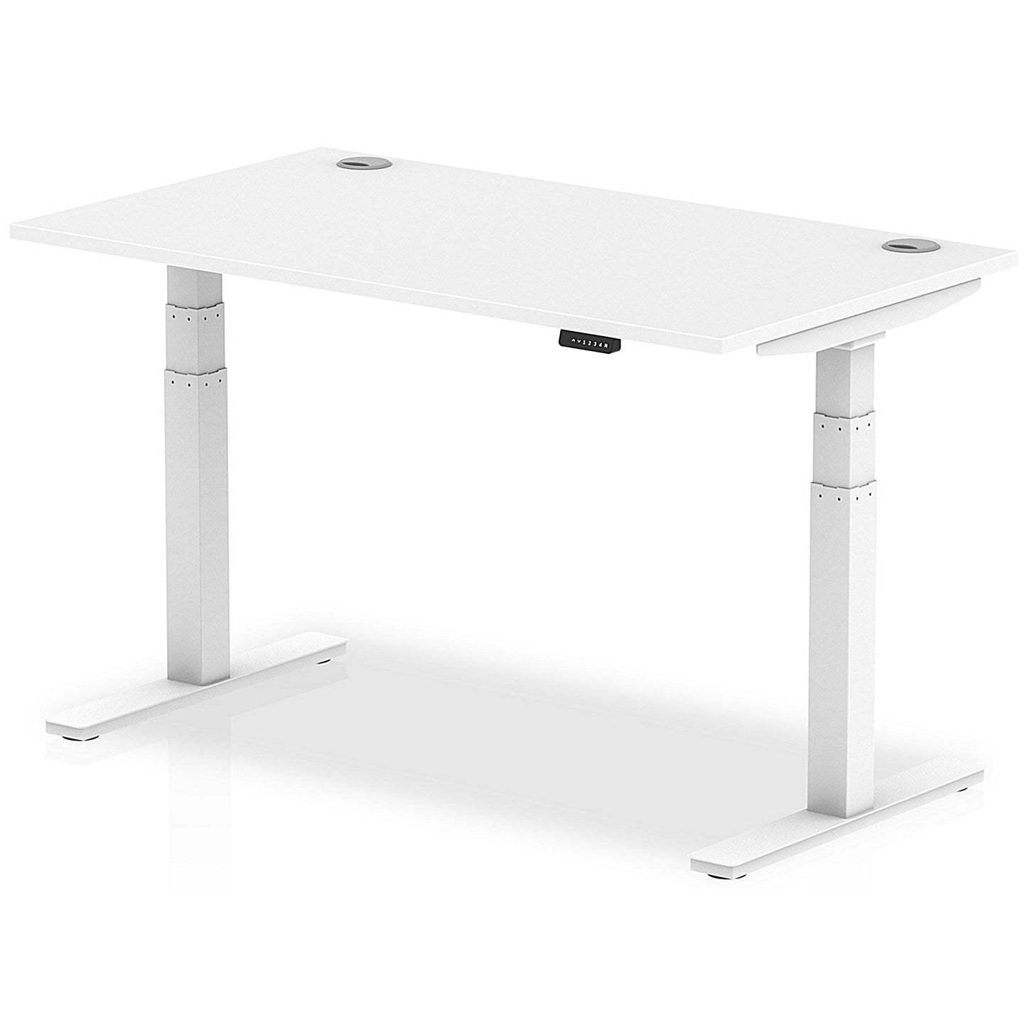 Air 1400mm Rectangular Height-Adjustable Desk, White Leg, White Easy2Order : HA01110