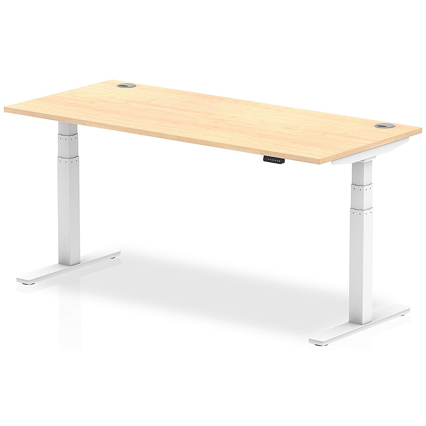 Air 1800mm Rectangular Height-Adjustable Desk, White Leg, Maple Easy2Order : HA01116