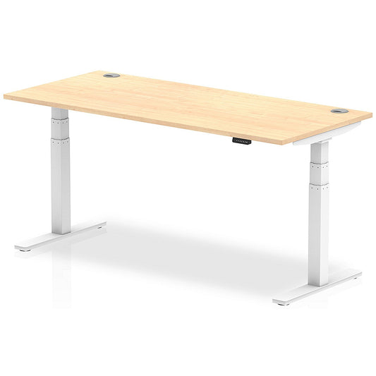 Air 1800mm Rectangular Height-Adjustable Desk, White Leg, Maple Easy2Order : HA01116