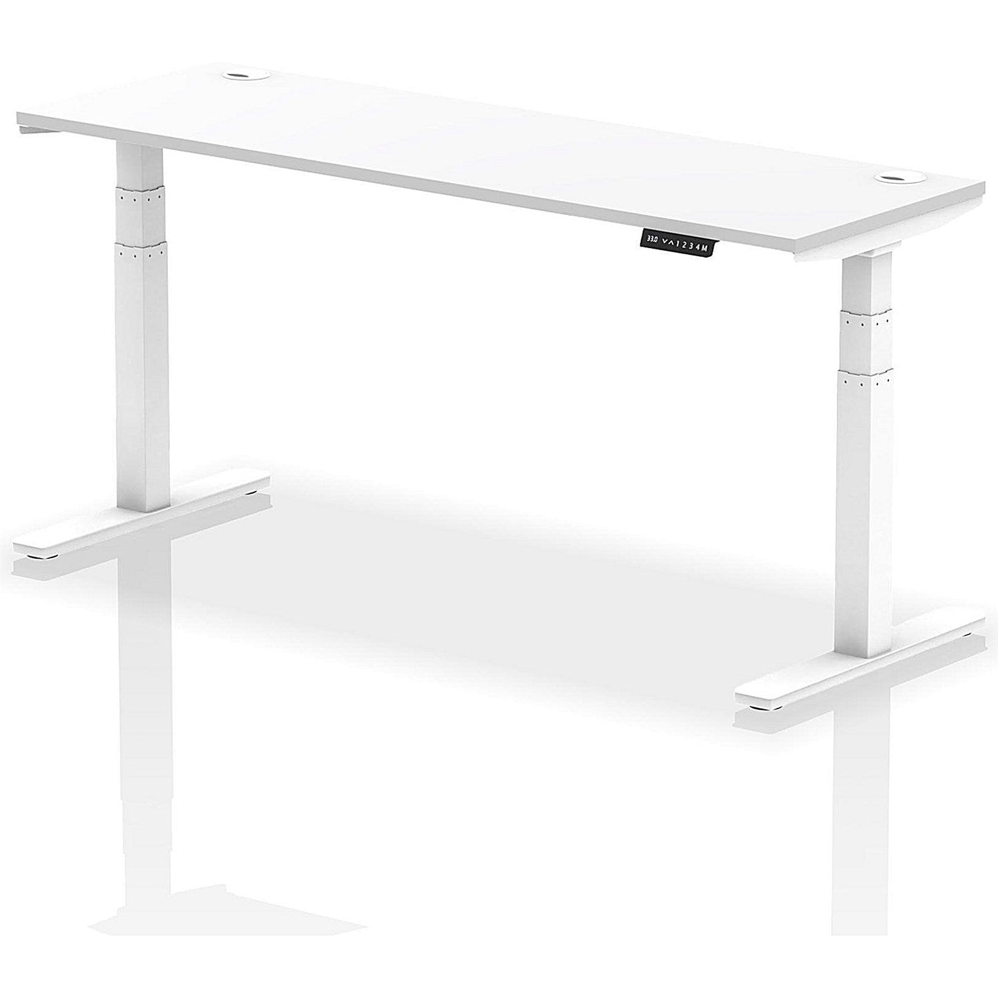 Air 1800mm Slim Rectangular Height-Adjustable Desk, White Leg, White Easy2Order : HA01152