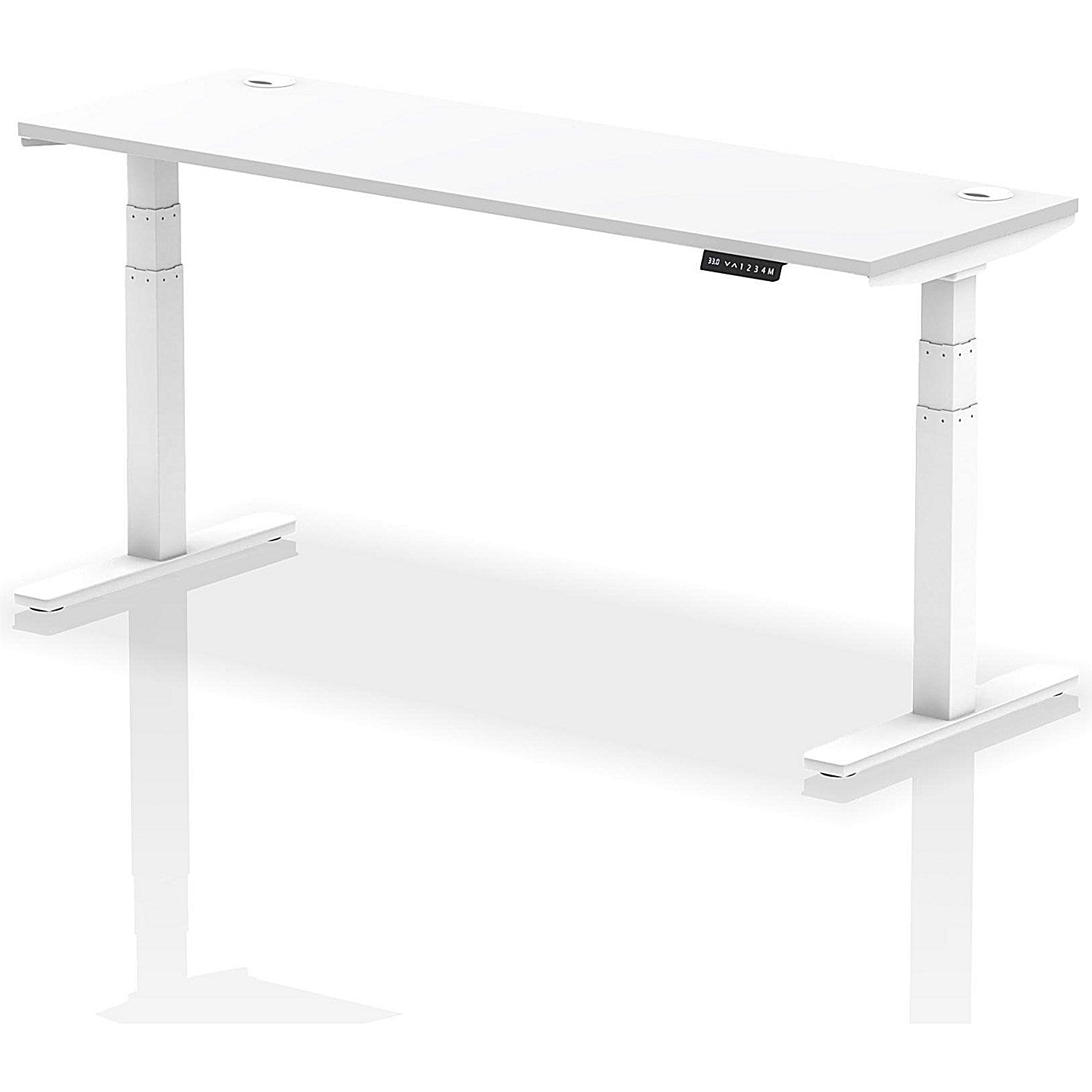 Air 1800mm Slim Rectangular Height-Adjustable Desk, White Leg, White Easy2Order : HA01152