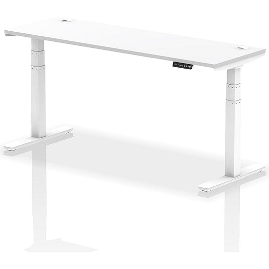 Air 1800mm Slim Rectangular Height-Adjustable Desk, White Leg, White Easy2Order : HA01152