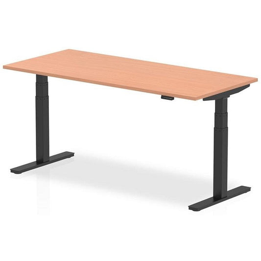 Air 1800mm Rectangular Height Adjustable Desk, Black Leg, Beech Easy2Order : HA01188