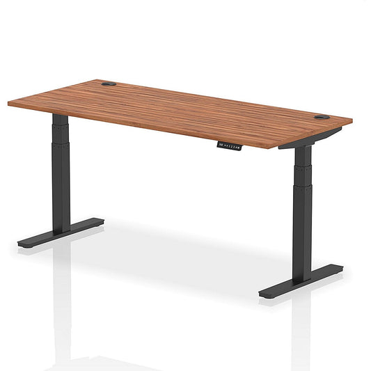 Air 1800mm Rectangular Height-Adjustable Desk, Black Leg, Walnut Easy2Order : HA01212