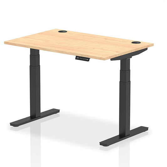 Air 1200mm Rectangular Height-Adjustable Desk, Black Leg, Maple Easy2Order : HA01217