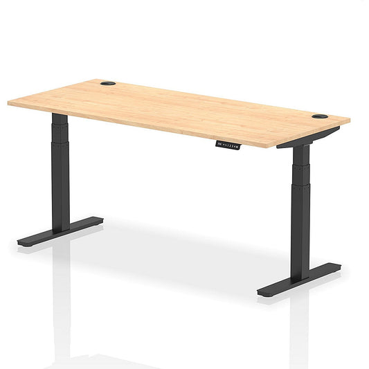 Air 1800mm Rectangular Height-Adjustable Desk, Black Leg, Maple Easy2Order : HA01220