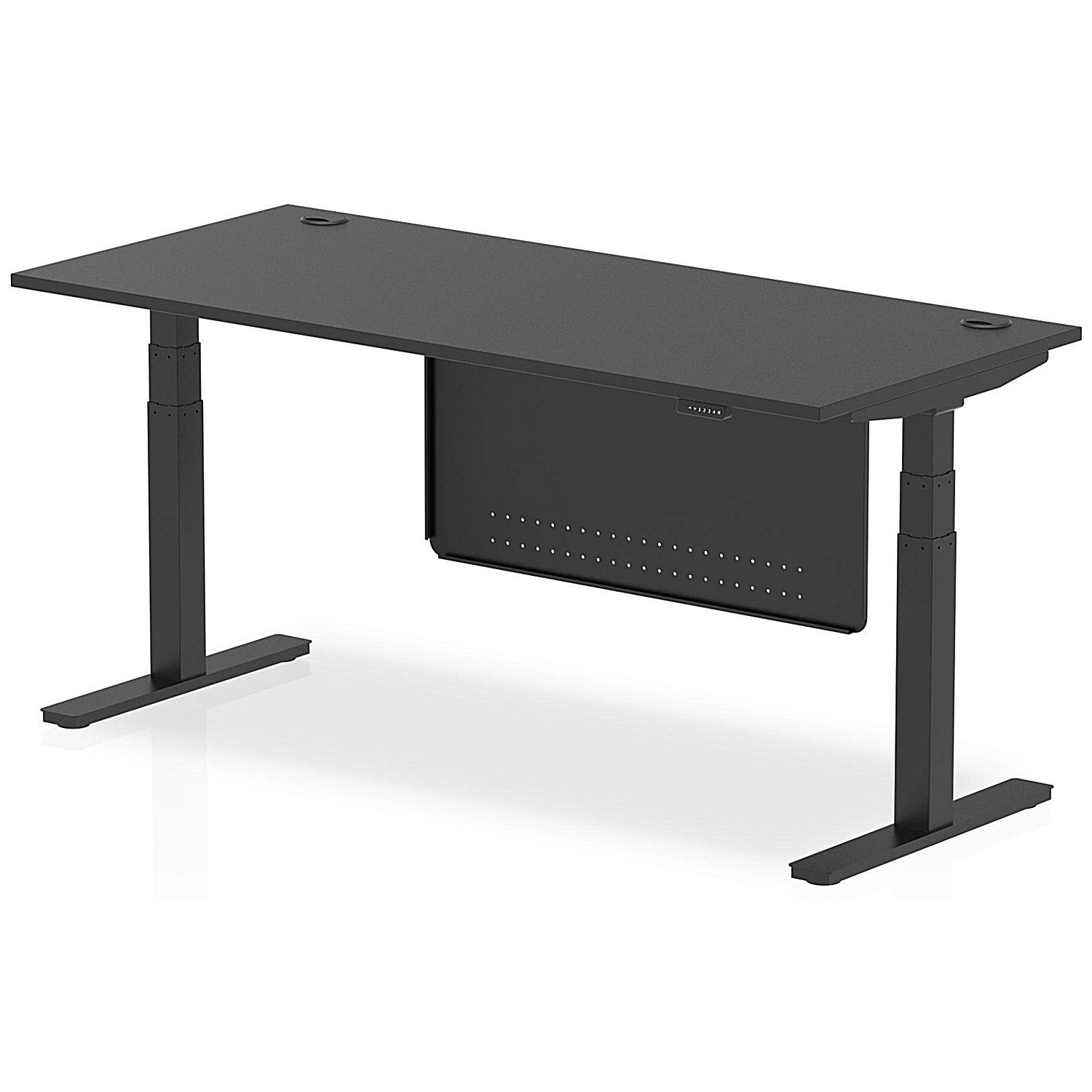 Air 1800mm Rectangular Height Adjustable Desk with Modesty Panel, Black Easy2Order : HA03198
