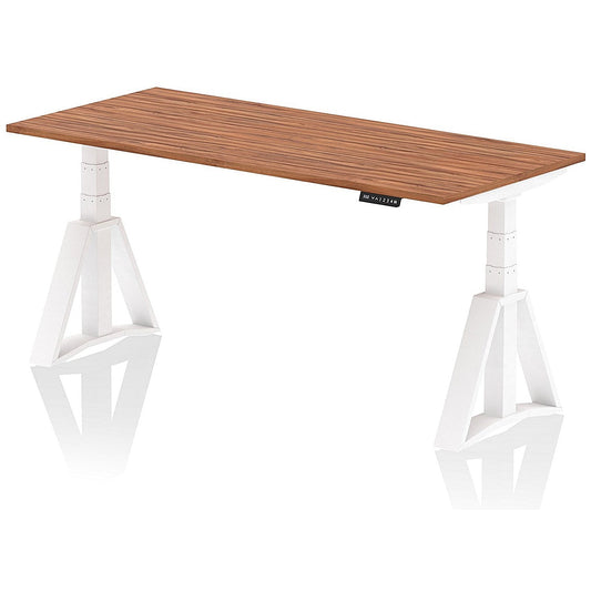Air 1800mm Height Adjustable Desk, White Leg with Piste Foot, Walnut Easy2Order : HA03228