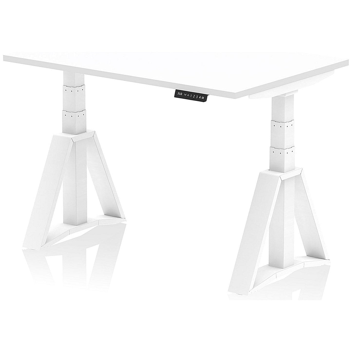 Air 1200mm Height Adjustable Desk, White Leg with Piste Foot, White Easy2Order : HA03229