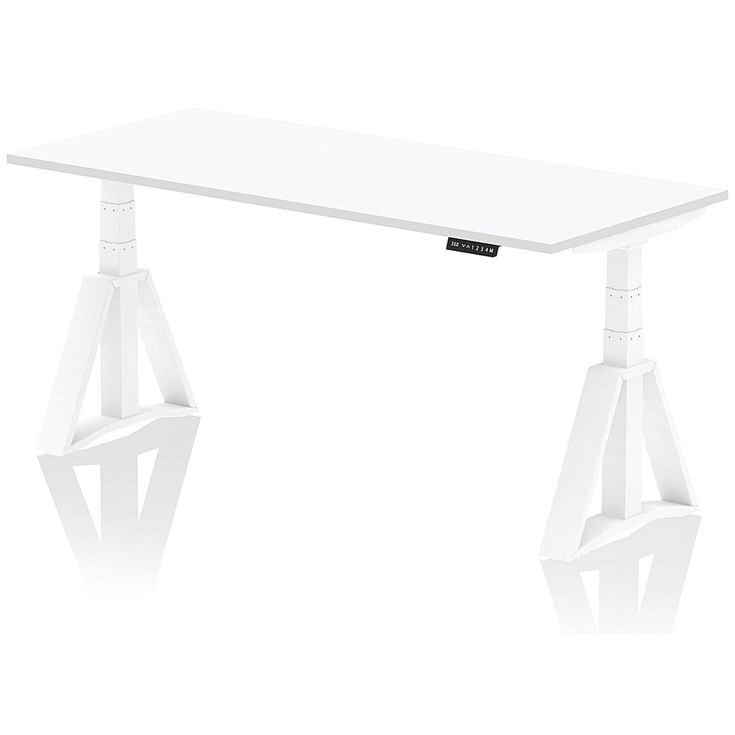 Air 1800mm Height Adjustable Desk, White Leg with Piste Foot, White Easy2Order : HA03232