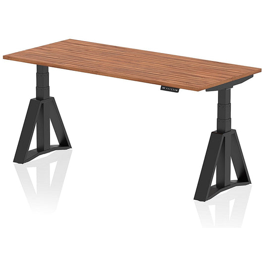 Air 1800mm Height Adjustable Desk, Black Leg with Piste Foot, Walnut Easy2Order : HA03352