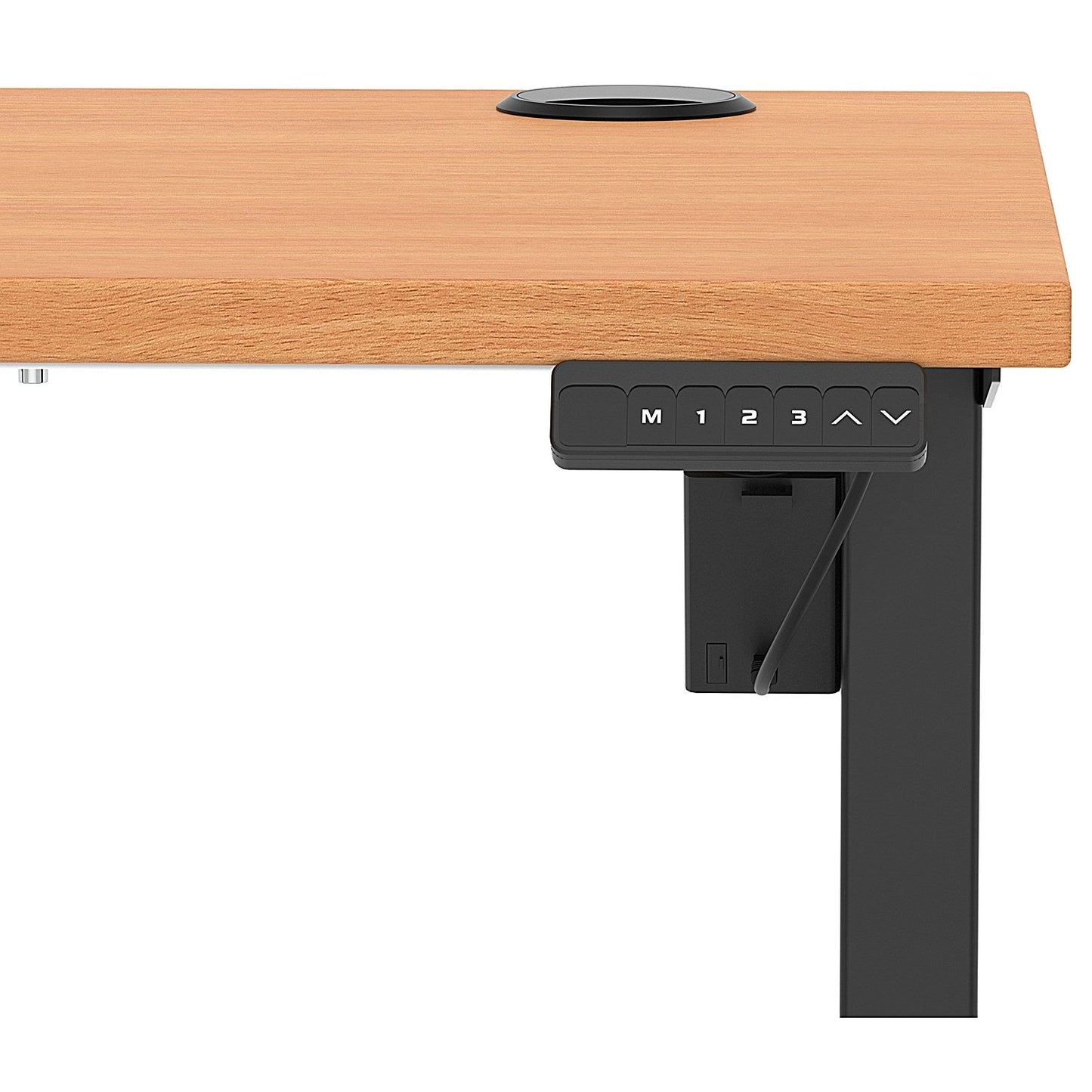 Air Lite 1000mm Slim Height Adjustable Office Desk, Black Leg, Beech Easy2Order : HA03831