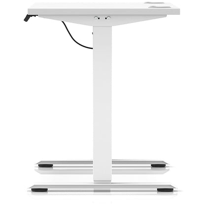 Air Lite 1000mm Slim Height Adjustable Office Desk, White Leg, White